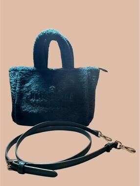 Kate Spade New York Teal Furry Small Tote/Crossbody Bag